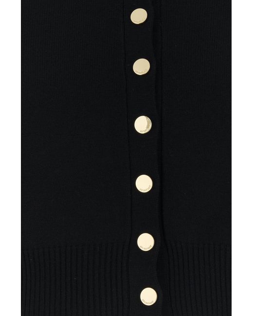 Sportmax Black Cropped Button-Down Cardigan
