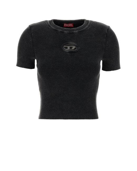 DIESEL Black Slate Cotton M-Anchor T-Shirt