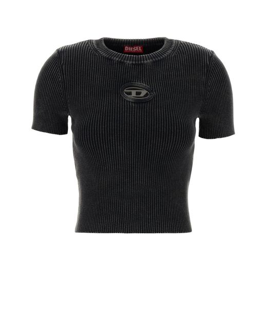 DIESEL Black Slate Cotton M-anchor T-shirt