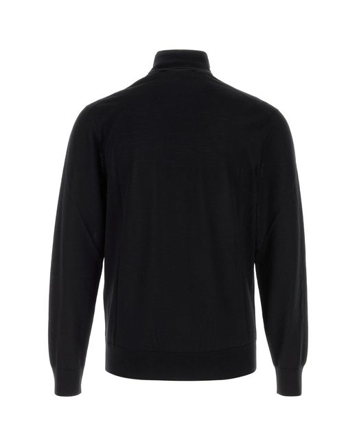 Dolce & Gabbana Black Wool Sweater for men