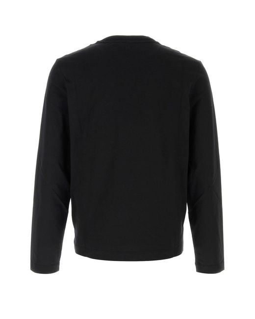 AMI Black Cotton T-shirt for men