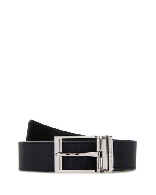 Burberry Black Printed Canvas Belt for men