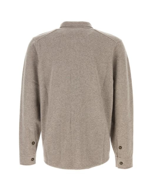 LeKasha Gray Cappuccino Cashmere Minsk Shirt for men