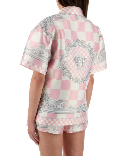Versace Pink Informal Shirt Fabric