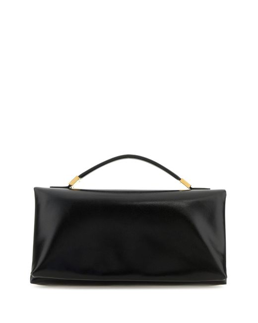Borsa a mano Prisma in pelle nera di Marni in Black