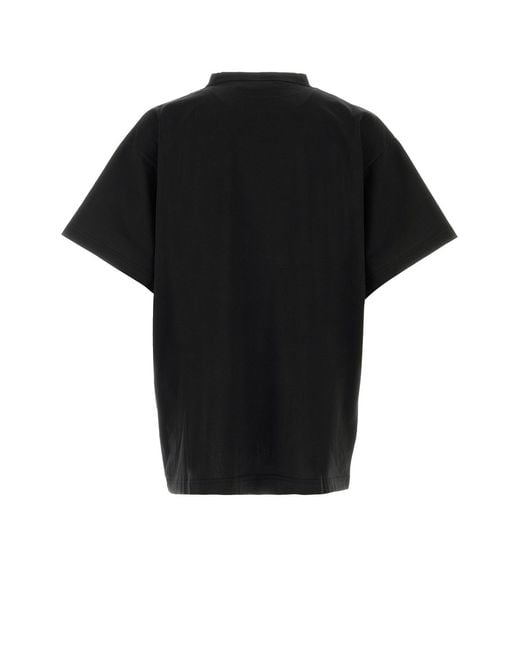 Balenciaga Black Cotton Oversize T-shirt for men