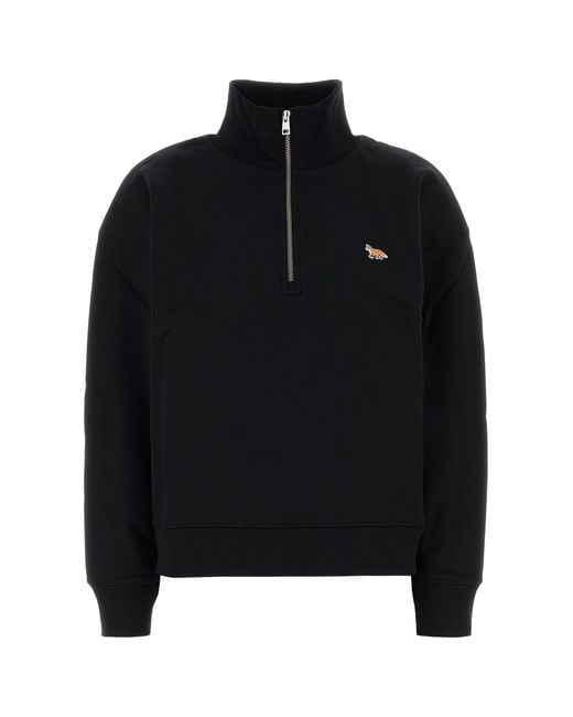 Maison Kitsuné Black Cotton Sweatshirt