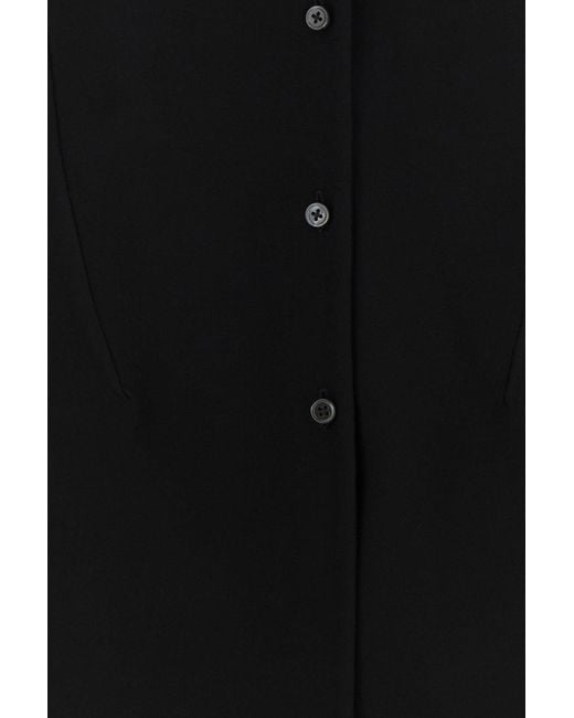 Jil Sander Black Wool Blend Shirt