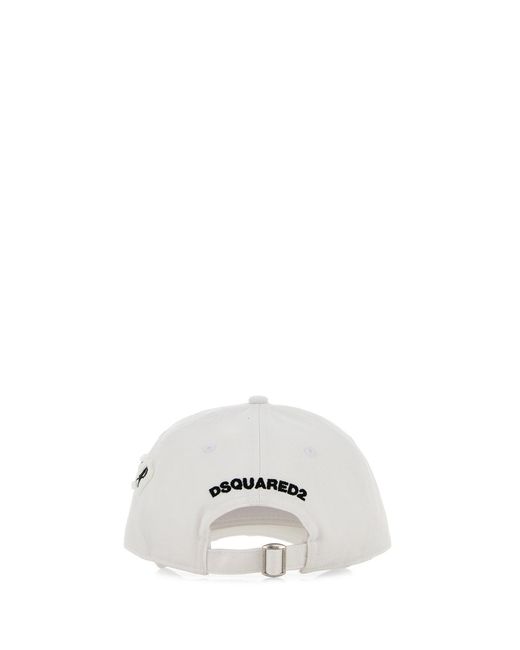 DSquared² White Dsquared Cotton Baseball Cap for men