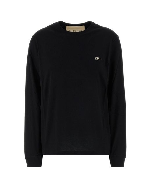 Valentino Garavani Black Cotton T-shirt