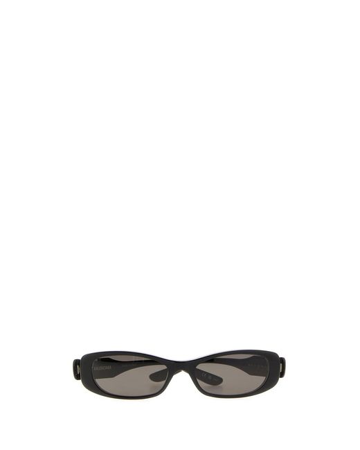 Balenciaga White Black Acetate Nova Sunglasses