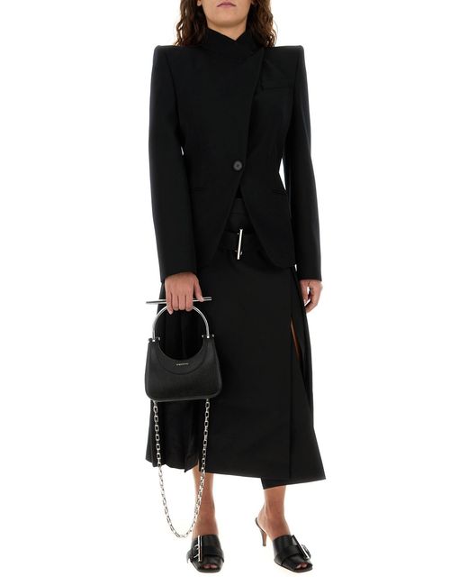McQueen Black Mini Cross-Bar Handbag