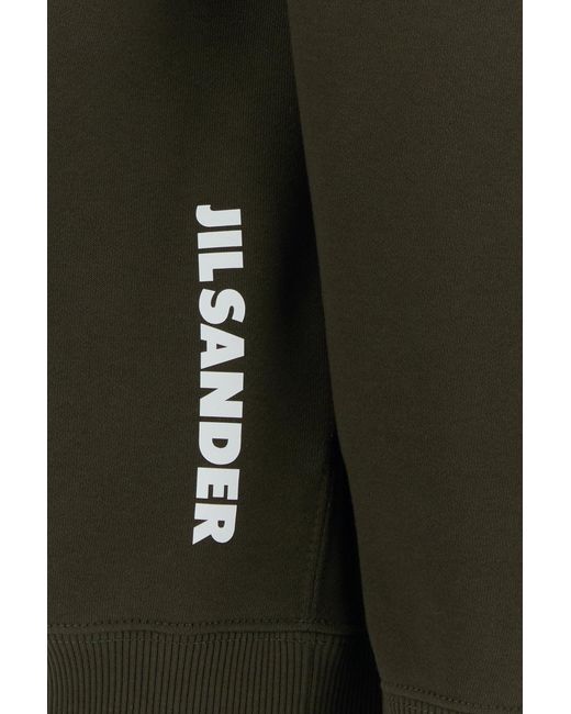 Jil Sander Olive Green Cotton Sweatshirt