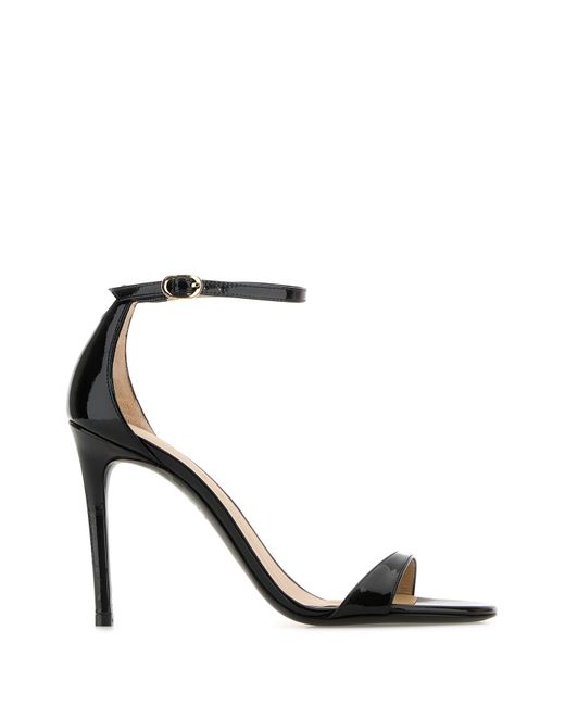 Sandali Nudist in pelle nera di Stuart Weitzman in Black