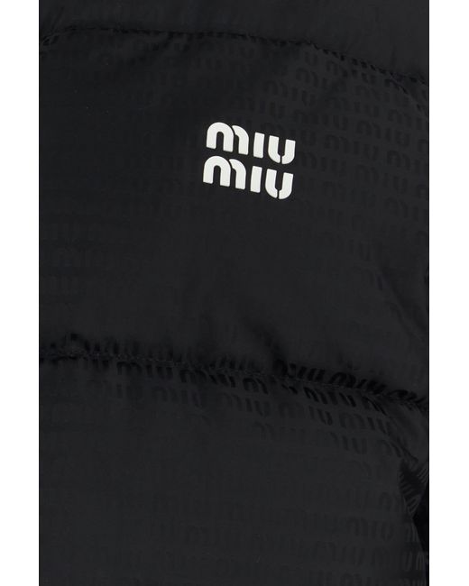 Miu Miu Black Nylon Down Jacket