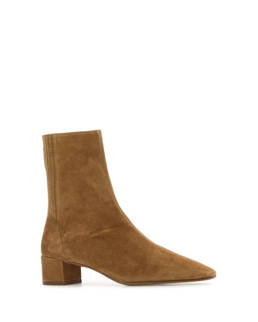 Stivali Saint Honorè in pelle scamosciata cammello di Aquazzura in Brown