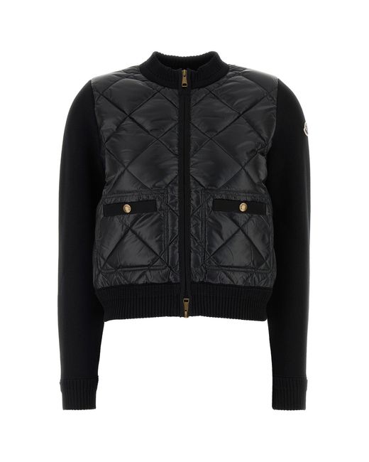 Moncler Black Cotton Cardigan