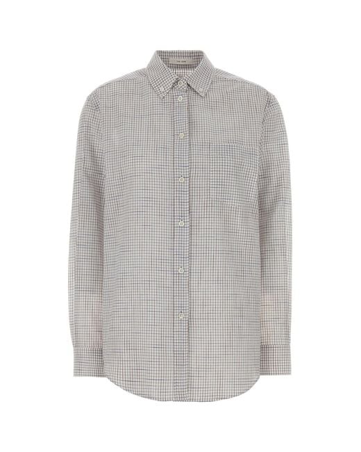 The Row Gray Regular Stripes Shirt