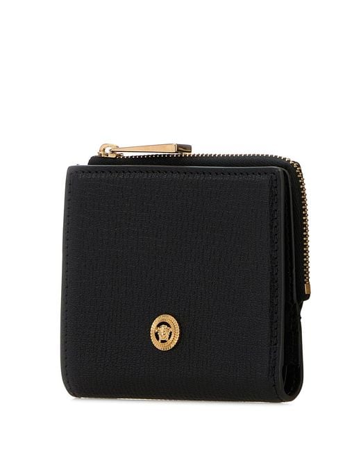 Versace Black Leather Wallet for men