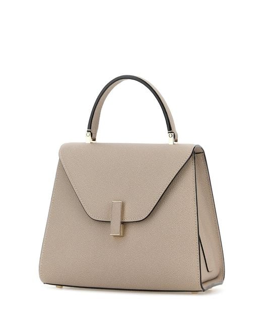 Valextra Natural Dove Grey Leather Medium Iside Handbag