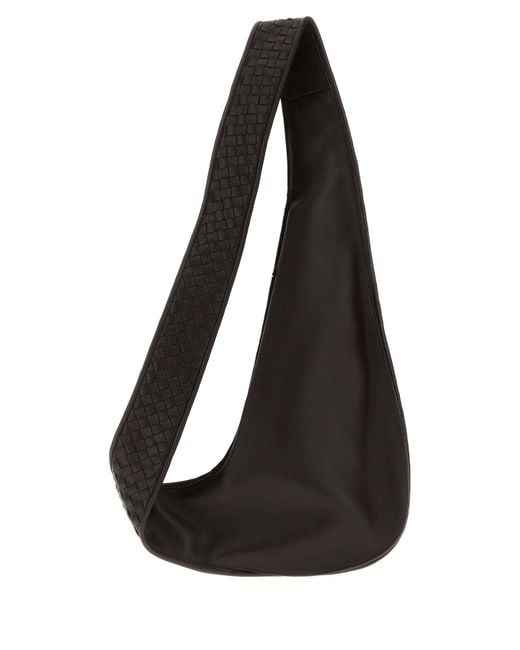 Borsa a tracolla Sling Veneto in pelle testa di moro di Bottega Veneta in Black da Uomo