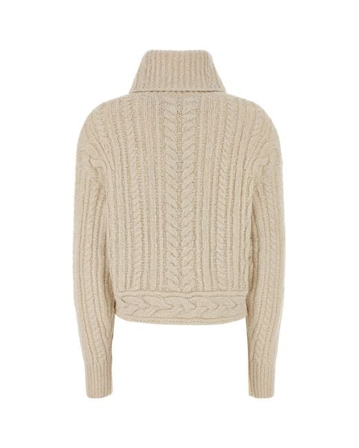 Isabel Marant Natural Ivory Cotton Blend Brenda Sweater