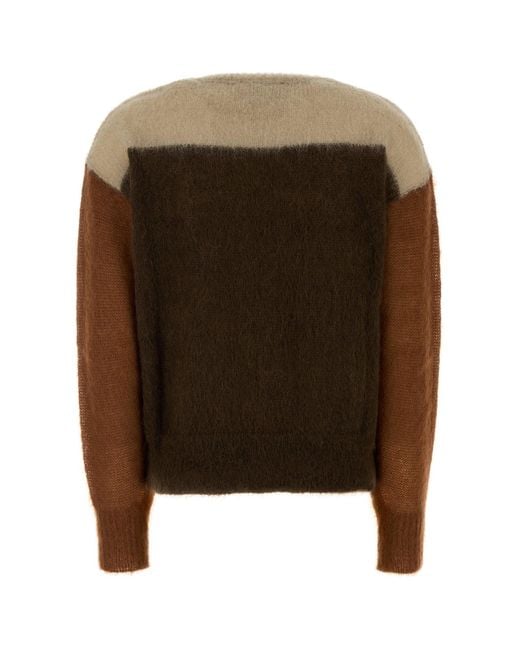 Isabel Marant Brown Multicolor Mohair Blend Madeline Sweater