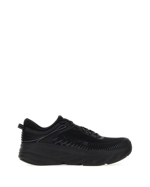 Hoka One One Black Fabric Bondi 7 Sneakers for men