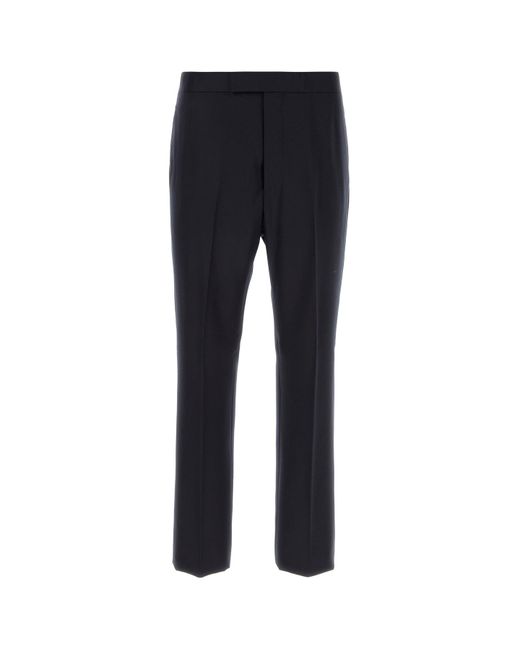 Thom Browne Navy Blue Wool Pant for men