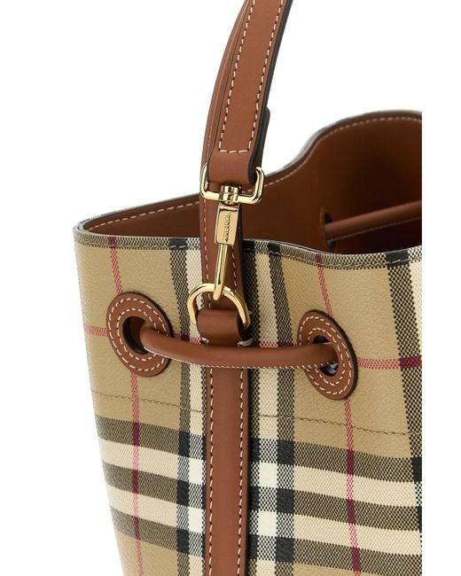 Burberry Multicolor Printed Canvas Bucket Bag
