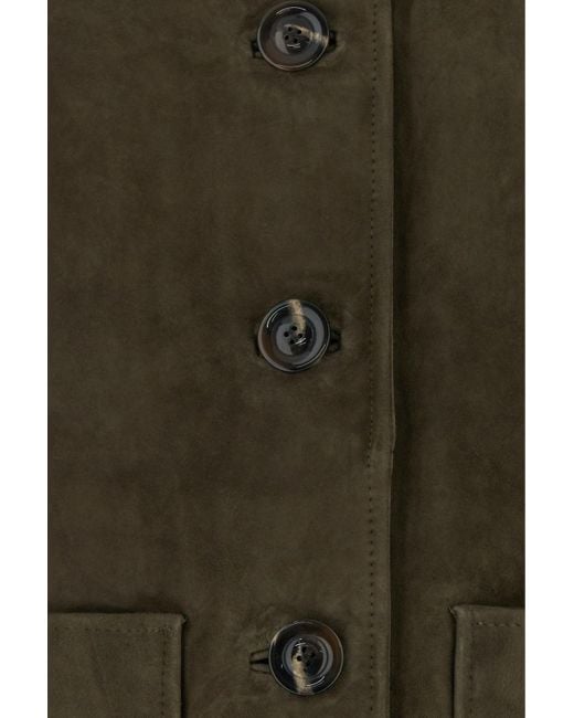 Soeur Olive Green Suede Vincenzo Jacket