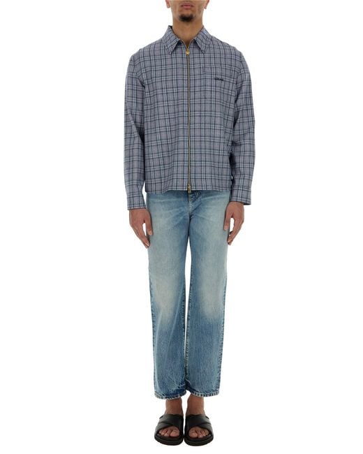 Versace Blue Straight Jeans for men