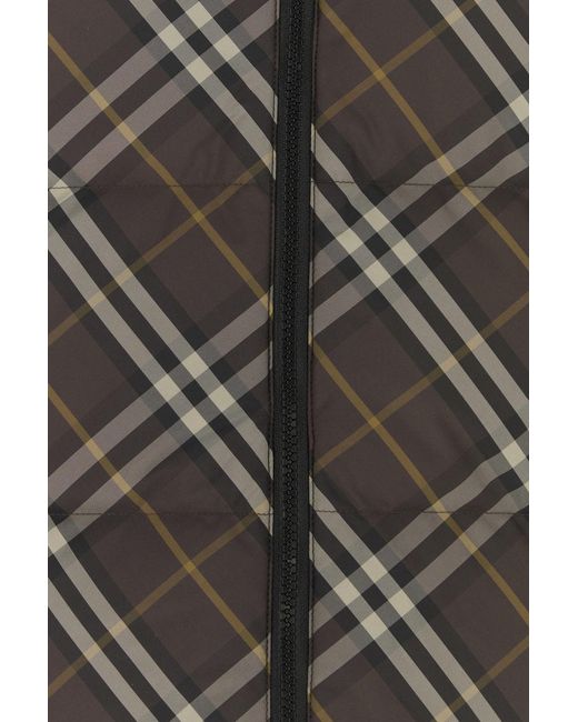 Burberry Black Embroidered Polyester Reversibile Down Jacket for men