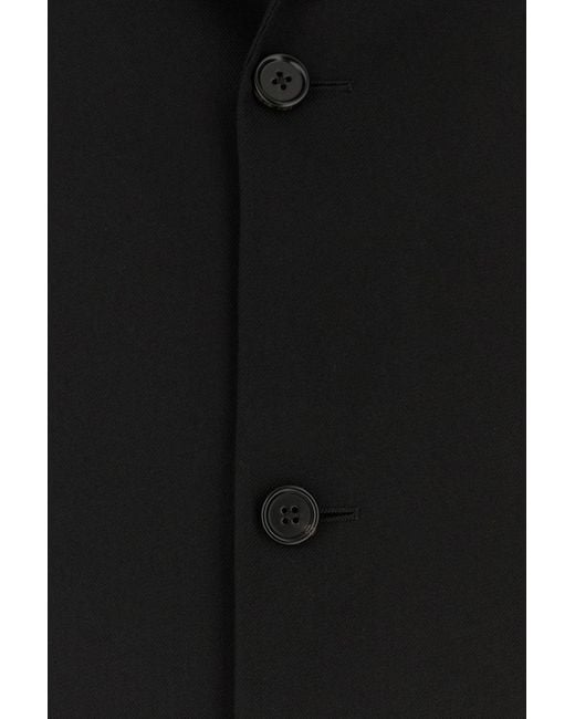 Jil Sander Black Wool Blend Coat for men
