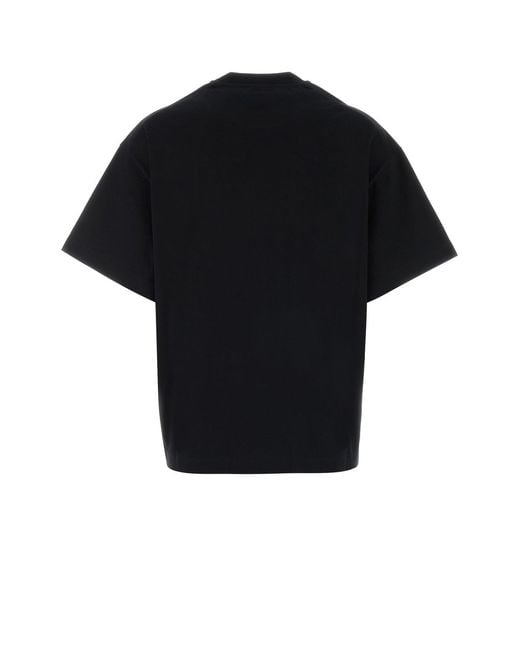Jil Sander Black T-Shirt Cn Ss Pnt