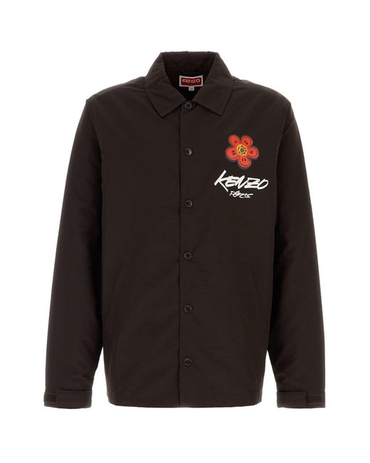 Giubbino x Futura 2000 in nylon cioccolato di KENZO in Black da Uomo