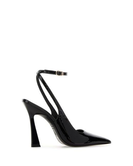 Stuart Weitzman Black Solid Pointed Toe Pumps