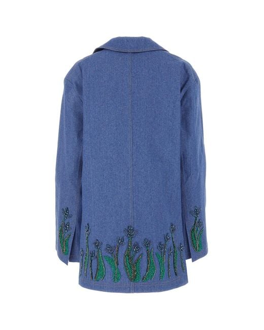 ジャケット SANTA BRANDS FW23 Denim oversize blazer (SBFWAJJ B) Santa Brands Denim Oversize Blazer in Blue | Lyst UK