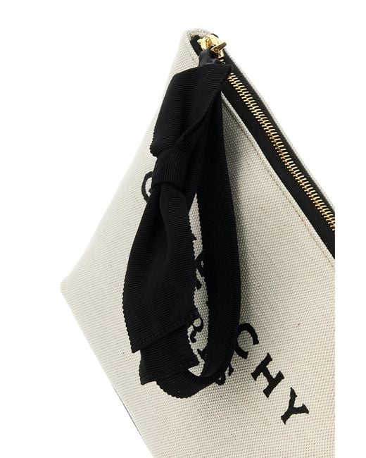 Givenchy Black Ivory Canvas Pouch