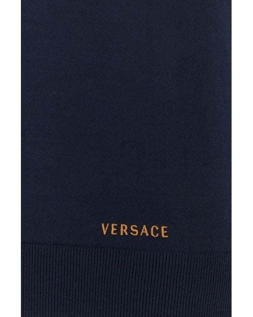 Versace Blue Logo Sweater for men