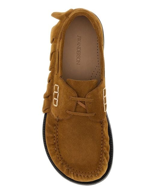 J.W. Anderson Brown Suede Loafers for men