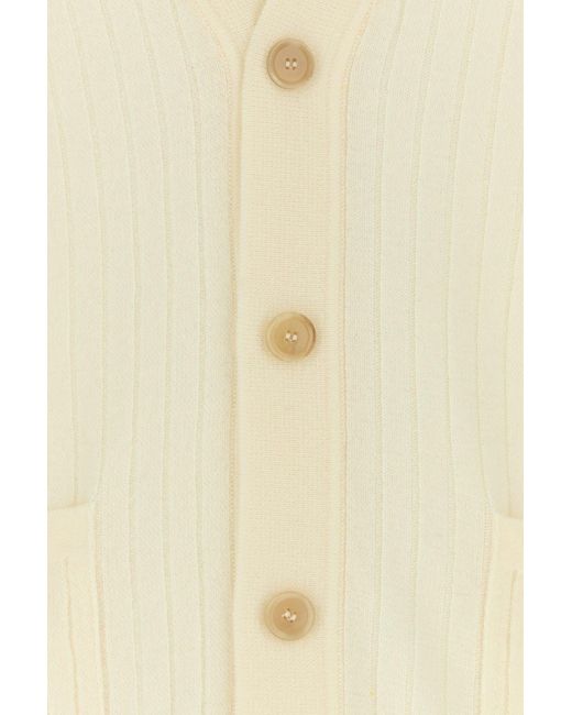 Brioni Natural Ivory Wool Blend Cardigan for men