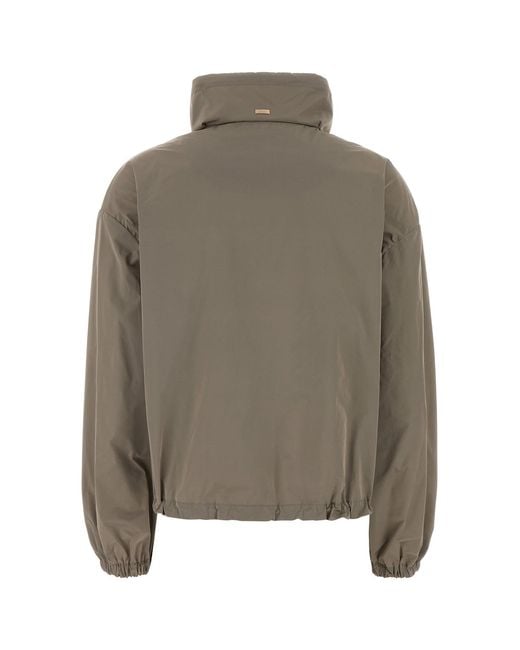 Herno Green Dove Grey Polyester Windbreaker