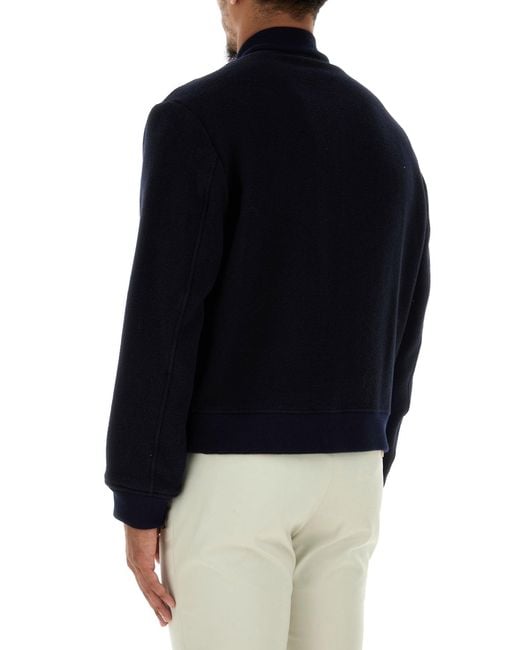 Etro Midnight Blue Wool Blend Bomber Jacket for men
