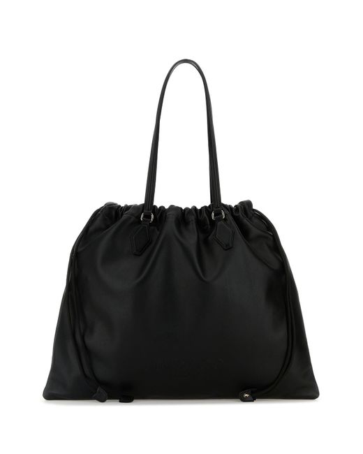 Jimmy Choo Black Nappa Leather Shopping Bag