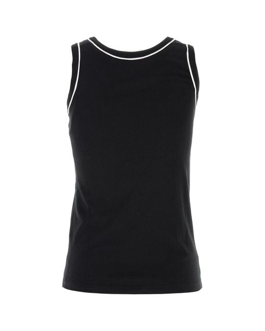 Valentino Garavani Black Cotton Tank Top