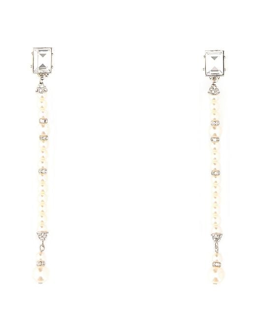 Alessandra Rich Multicolor Embellished Metal Earrings