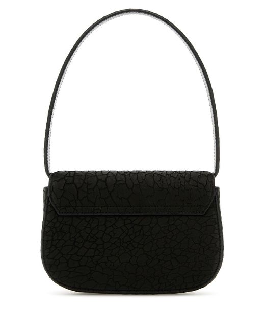 DIESEL Black Leather 1Dr Shoulder Bag