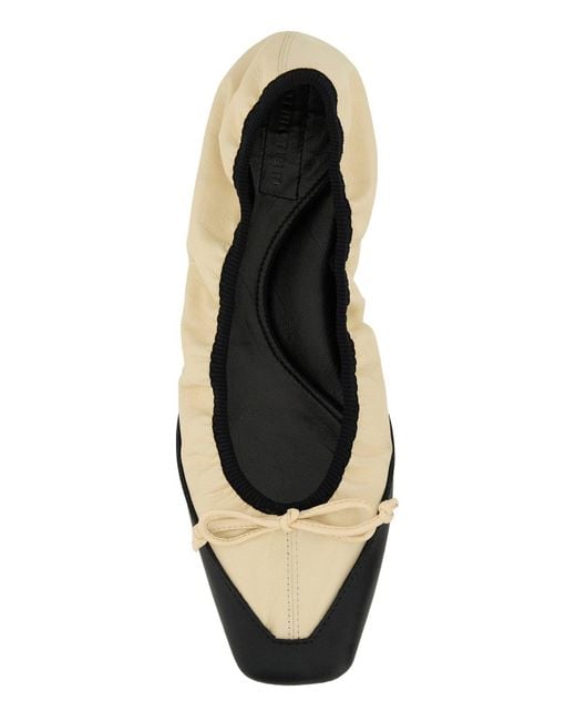 ARMARIUM White Ivory Nappa Leather Camilla Ballerinas