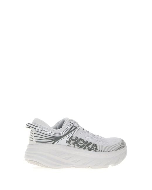 Hoka One One White Two-tone Fabric Bondi 7 Sneakers for men